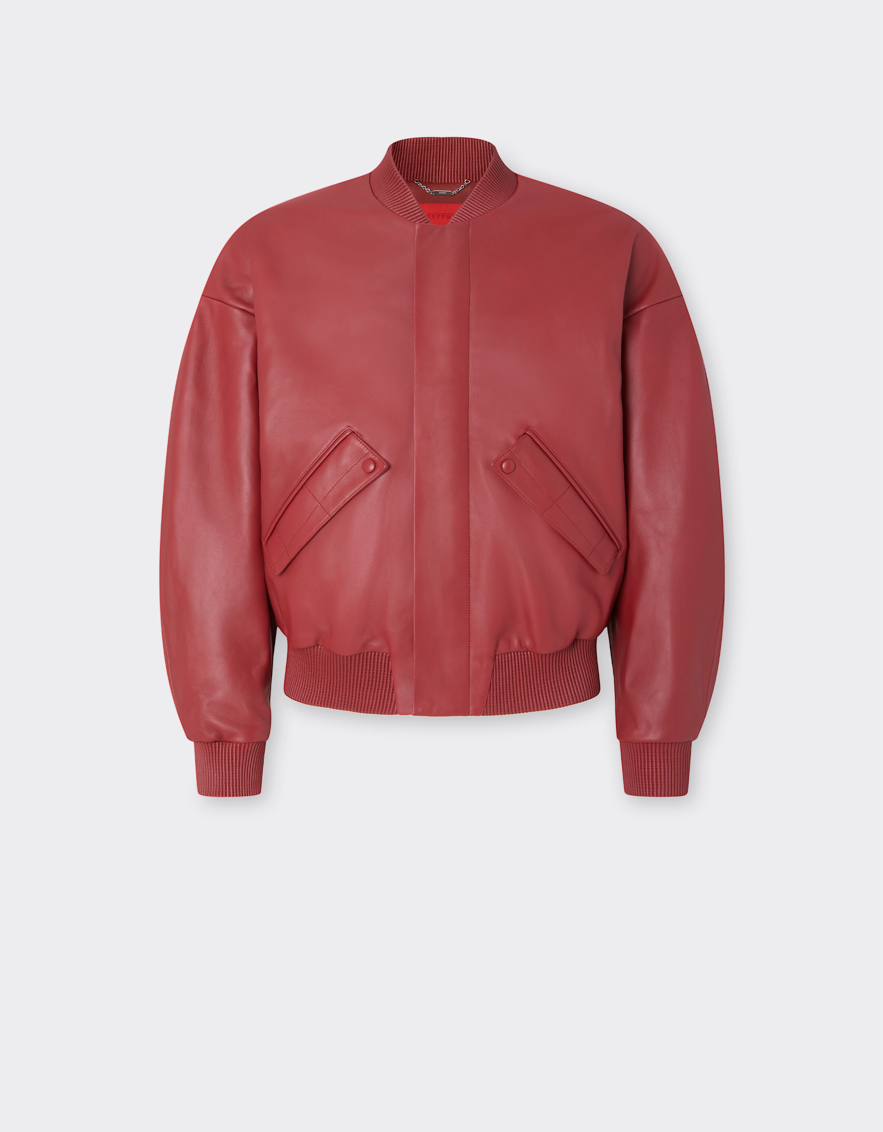 Rubberized nappa leather bomber jacket Ferrari Rubberized nappa leather bomber jacket Maison Red 51013f