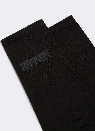 Ferrari Calcetines altos de hilo de Escocia con logotipo Ferrari Negro 22314f