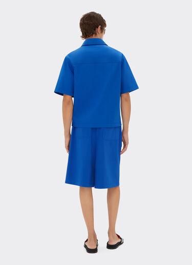 Ferrari Short trousers in cotton gabardine Klein Blue 21895f