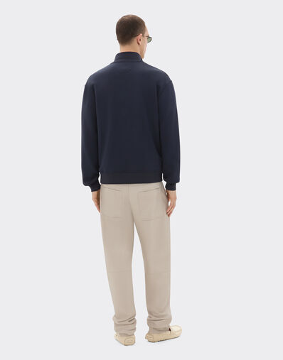 Ferrari Sweater in technical fabric with zip Navy 21192f
