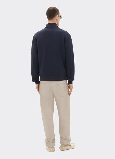 Ferrari Sweater in technical fabric with zip Navy 21192f