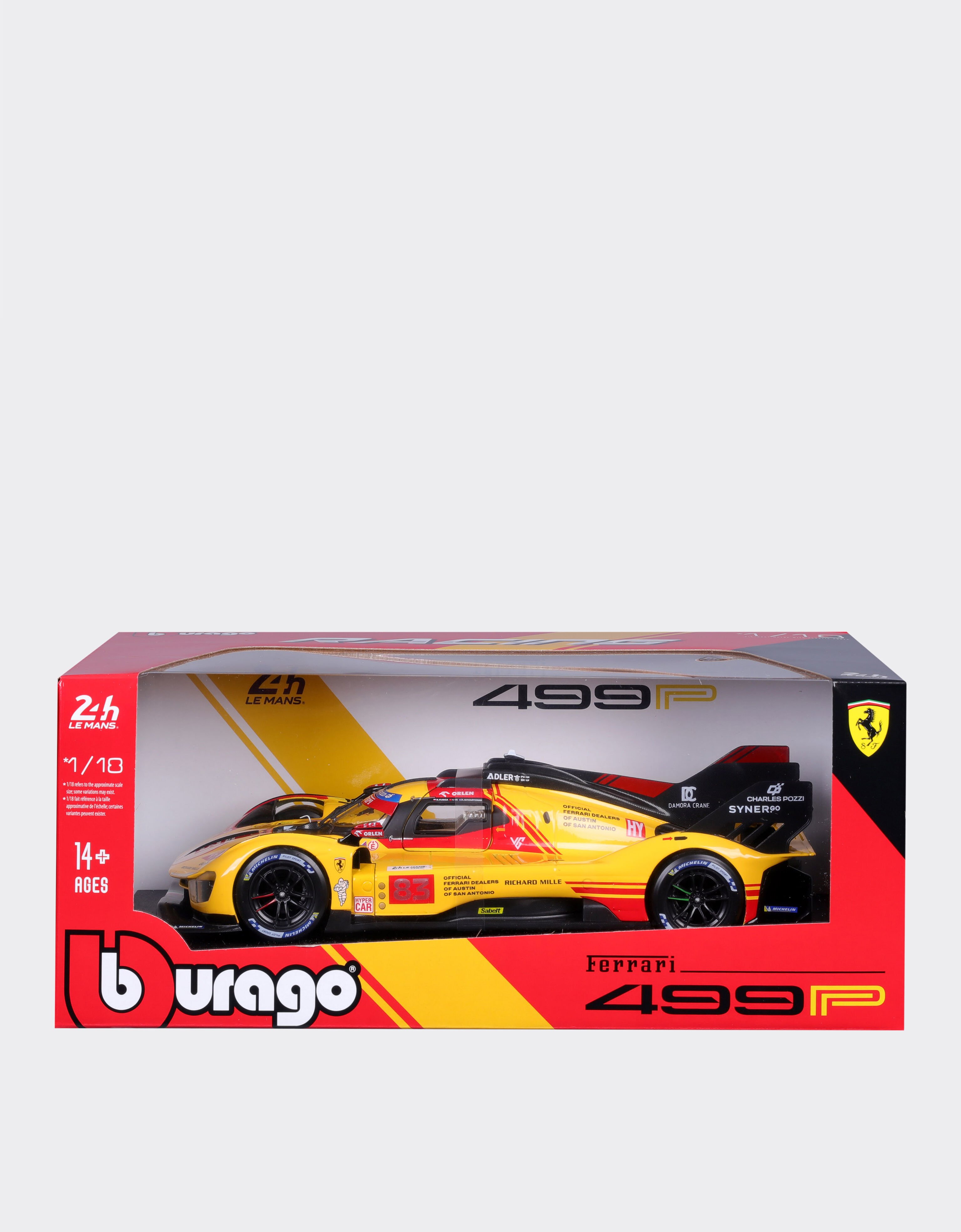 Ferrari Maqueta del Ferrari 499P LMH n.º 83 a escala 1:18 Giallo LO0R1339EXT0001f
