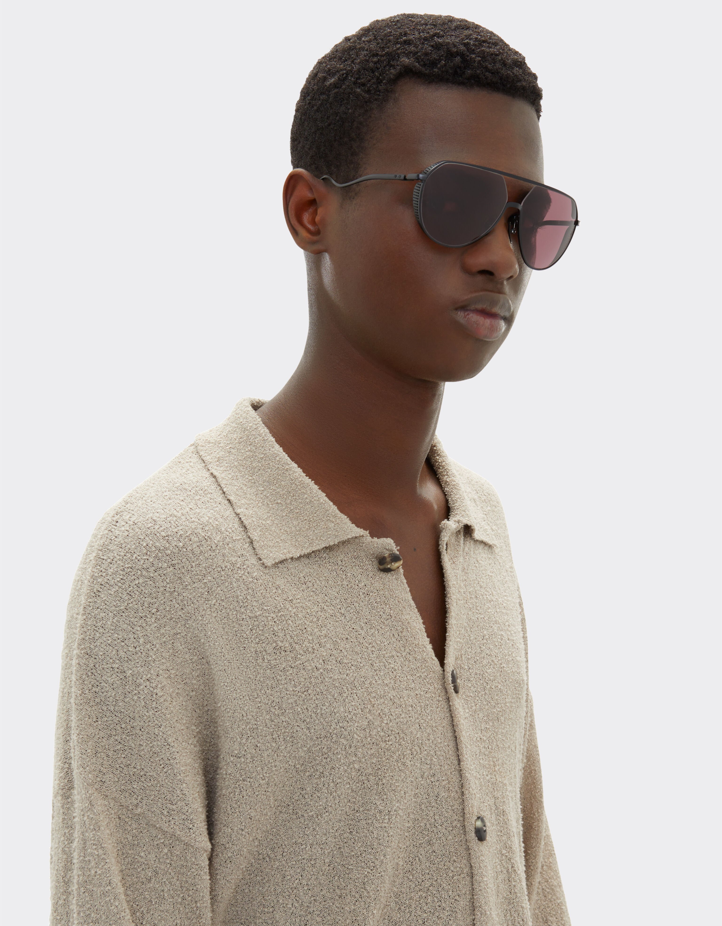 Ferrari Ferrari sunglasses in matt black titanium with exclusive Contrast Pro™ lenses Black Matt LA02Df