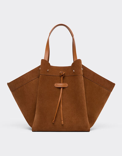 Ferrari Suede and smooth leather tote bag Jute 50593f