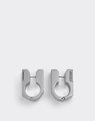 Ferrari Pendientes de metal texturizado Cromo Lucido 51342f