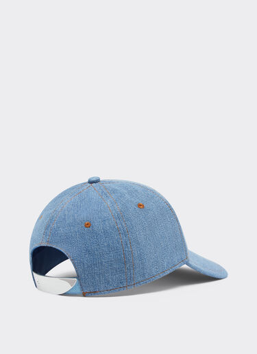 Ferrari Baseball cap in denim with Ferrari logo Light Denim 21934f