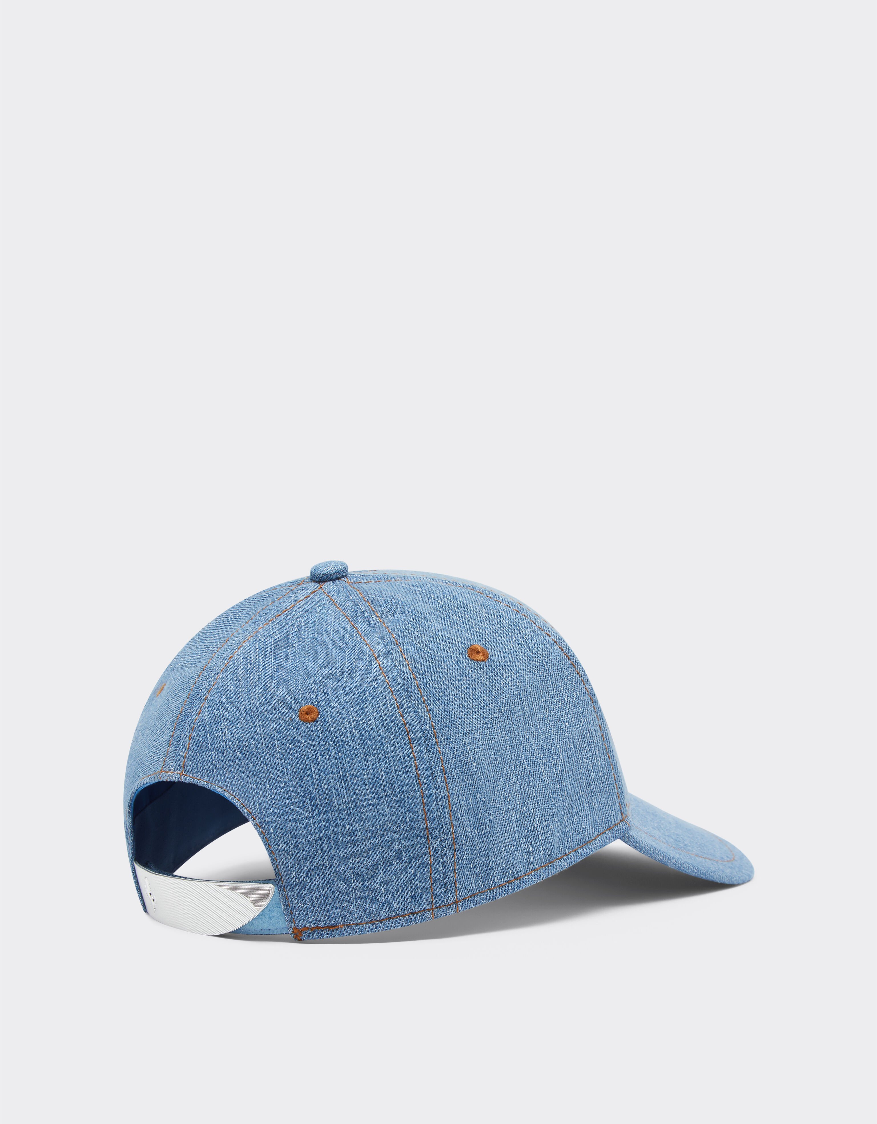 Ferrari Baseball cap in denim with Ferrari logo Light Denim 21934f