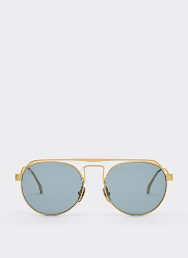 Ferrari sunglasses in matte gold titanium with blue lenses Ferrari Ferrari sunglasses in matte gold titanium with blue lenses Gold LA0EOf