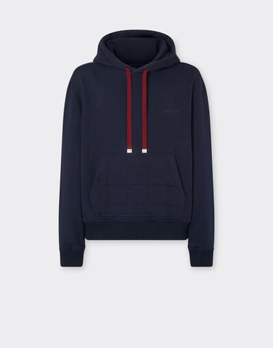 Ferrari Cotton and cashmere hoodie Ultramarine 49940f