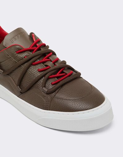 Ferrari Zapatillas bajas de piel granate Mimetico CSMLT0006XL00021f