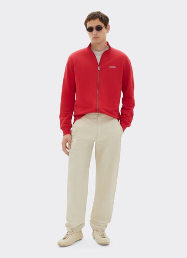 Sweater in technical fabric with zip Ferrari Sweater in technical fabric with zip Racing red 21192f