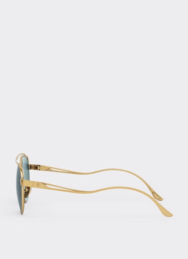 Ferrari sunglasses in matte gold titanium with blue lenses Ferrari Ferrari sunglasses in matte gold titanium with blue lenses Gold LA0EOf