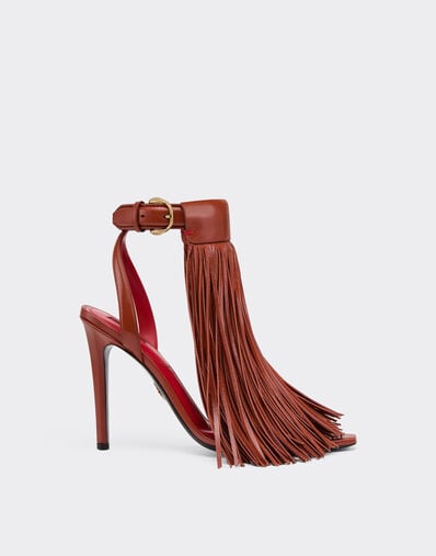 Ferrari Leather sandals with fringing Hide 49389f