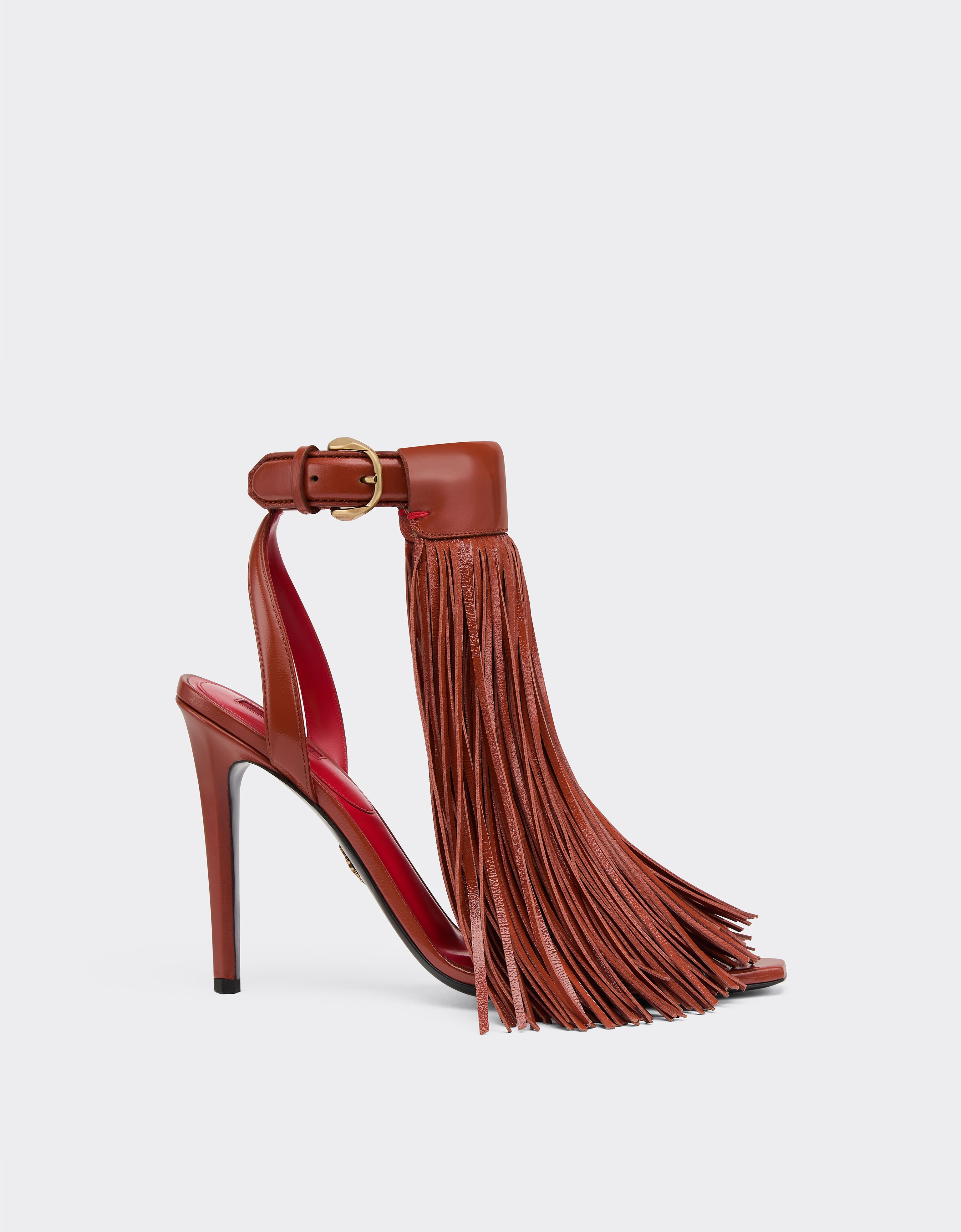 Ferrari Leather sandals with fringing Hide 49389f