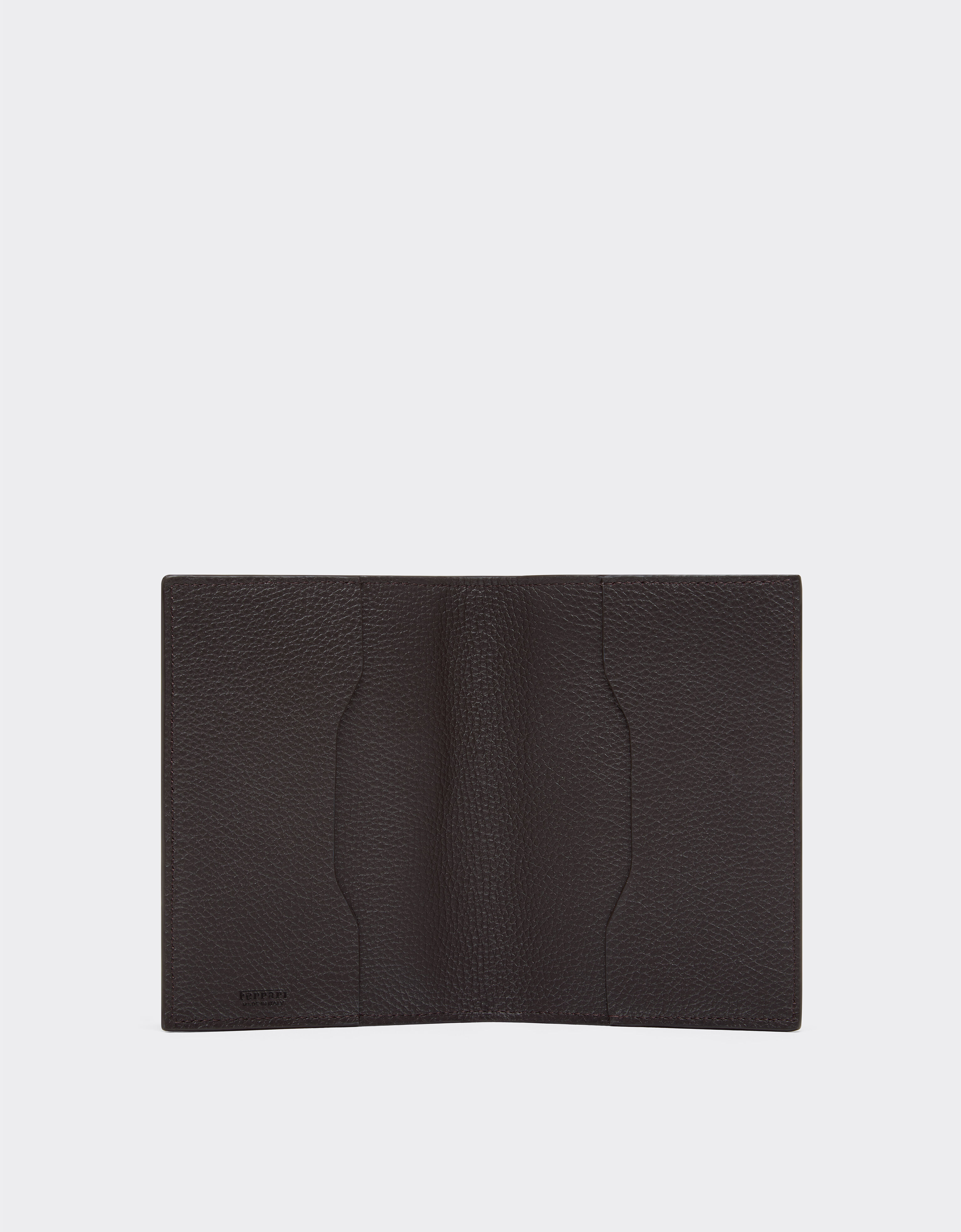 Ferrari Passport holder in garnet leather Dark brown 50884f
