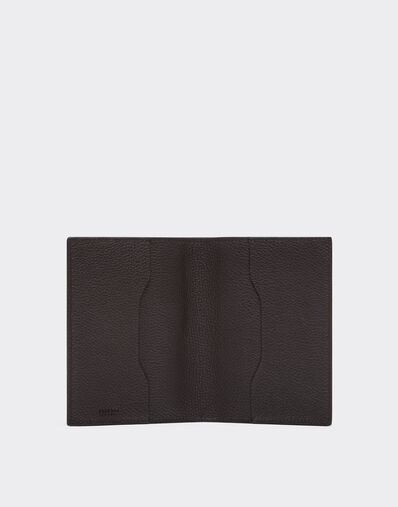 Ferrari Passport holder in garnet leather Dark brown 50884f