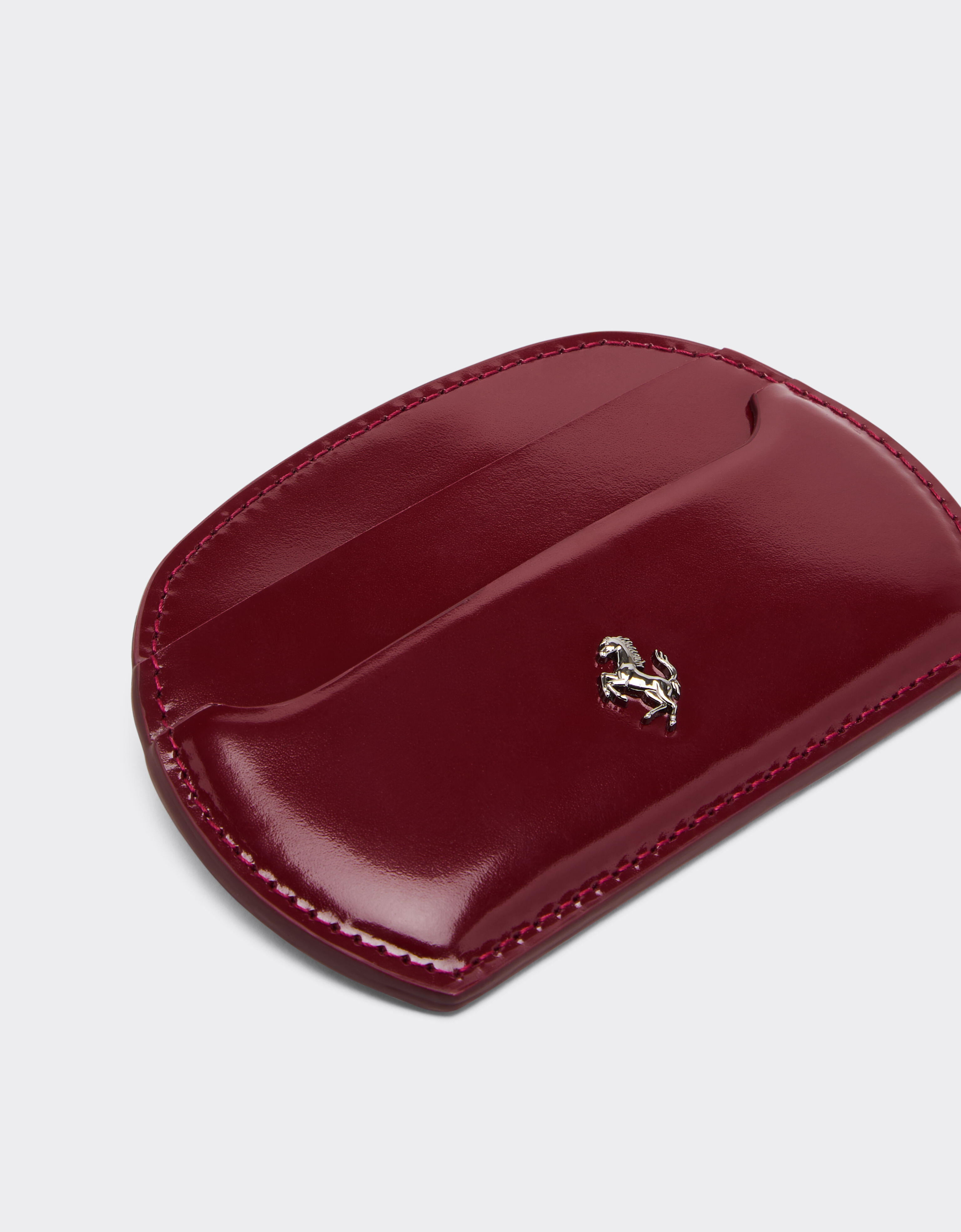 Ferrari Ferrari Dino Kartenhalter aus glänzendem Leder Kirsche 49216f