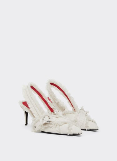 Ferrari Canvas slingback shoe Avorio 50886f