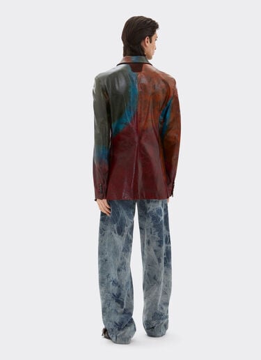 Blazer aus gewölktem Leder Ferrari Blazer aus gewölktem Leder Kamel 49239f