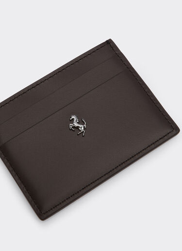 Ferrari GT Ferrari brushed leather card holder with livery motif Dark Brown 21421f