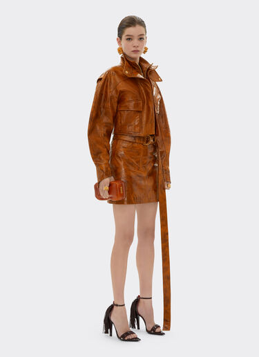 Ferrari Blouson bombardier en cuir de ronce Cuir 22358f