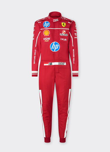Ferrari Charles Leclerc Combinaison Puma pour la Scuderia Ferrari Rouge LA08Mf