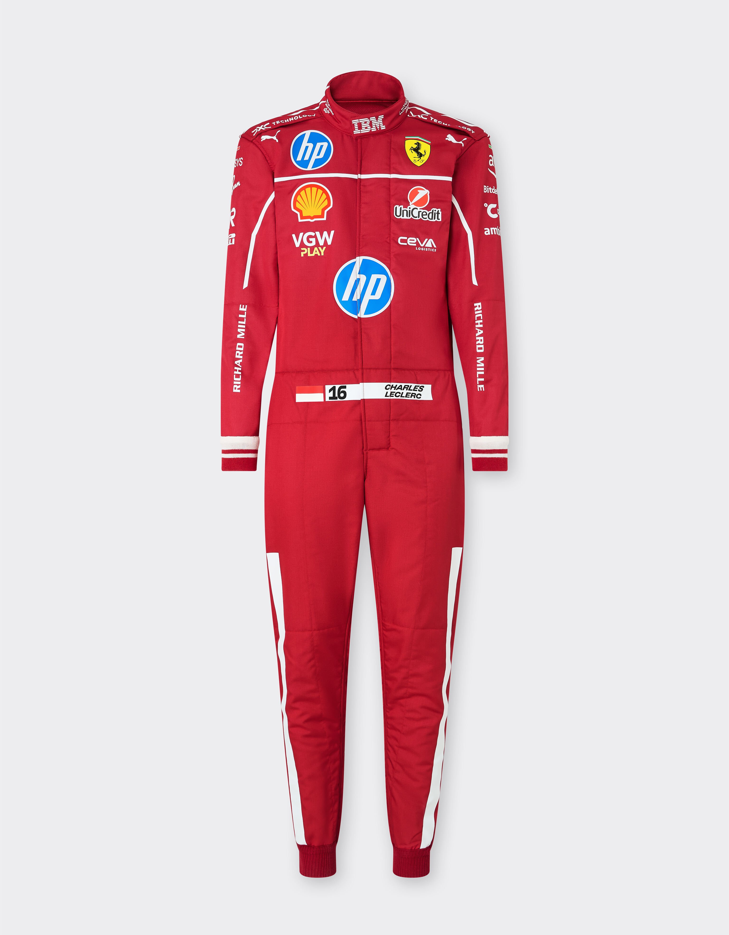 Ferrari Charles Leclerc Combinaison Puma pour la Scuderia Ferrari Rouge LA08Mf