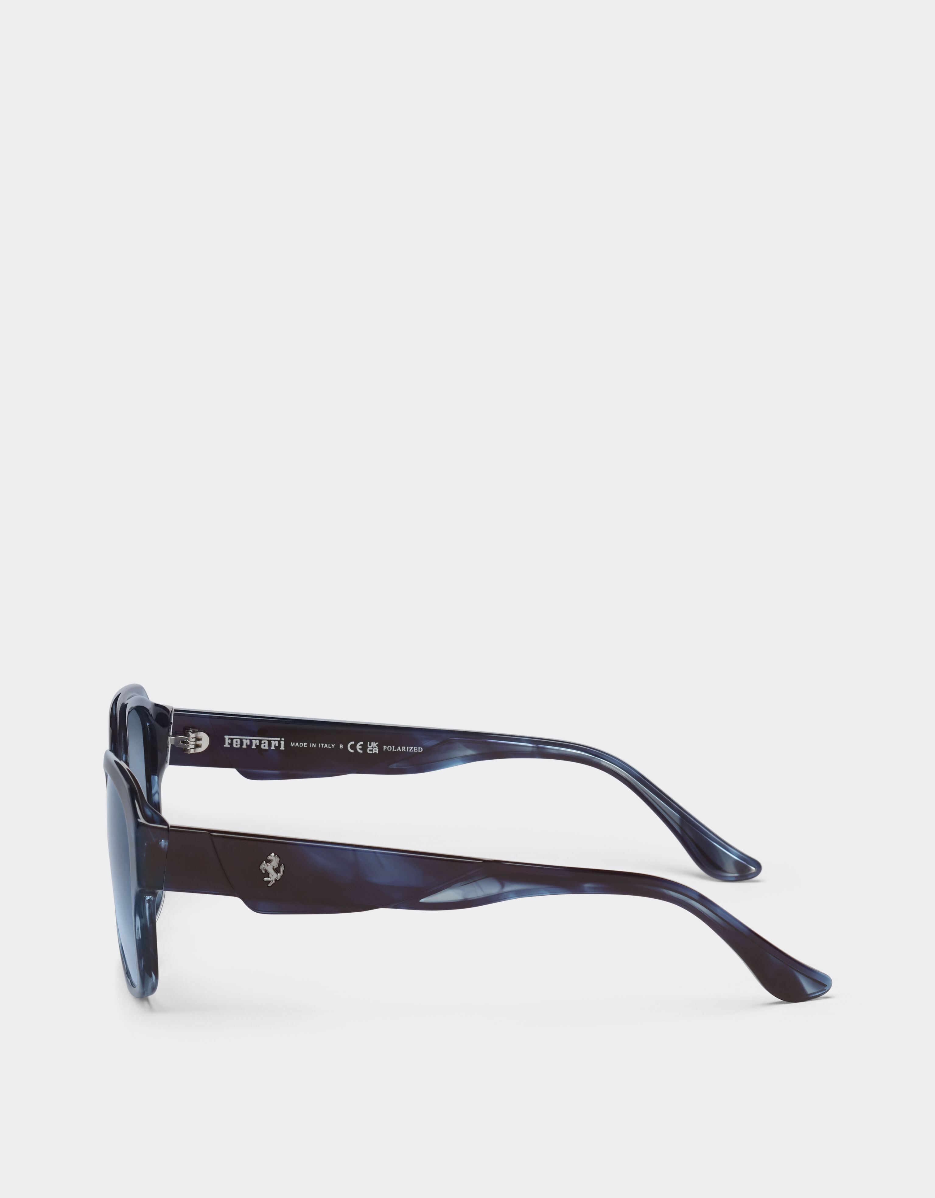 Ferrari Ferrari sunglasses in striped blue acetate with polarised gradient blue lenses Blu Scozia LA031f