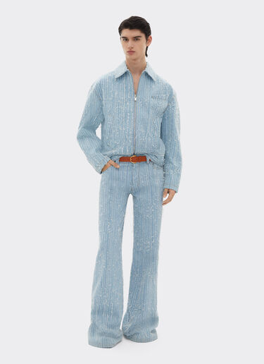 Ferrari Veste en jean effiloché et décoloré Denim clair 22417f