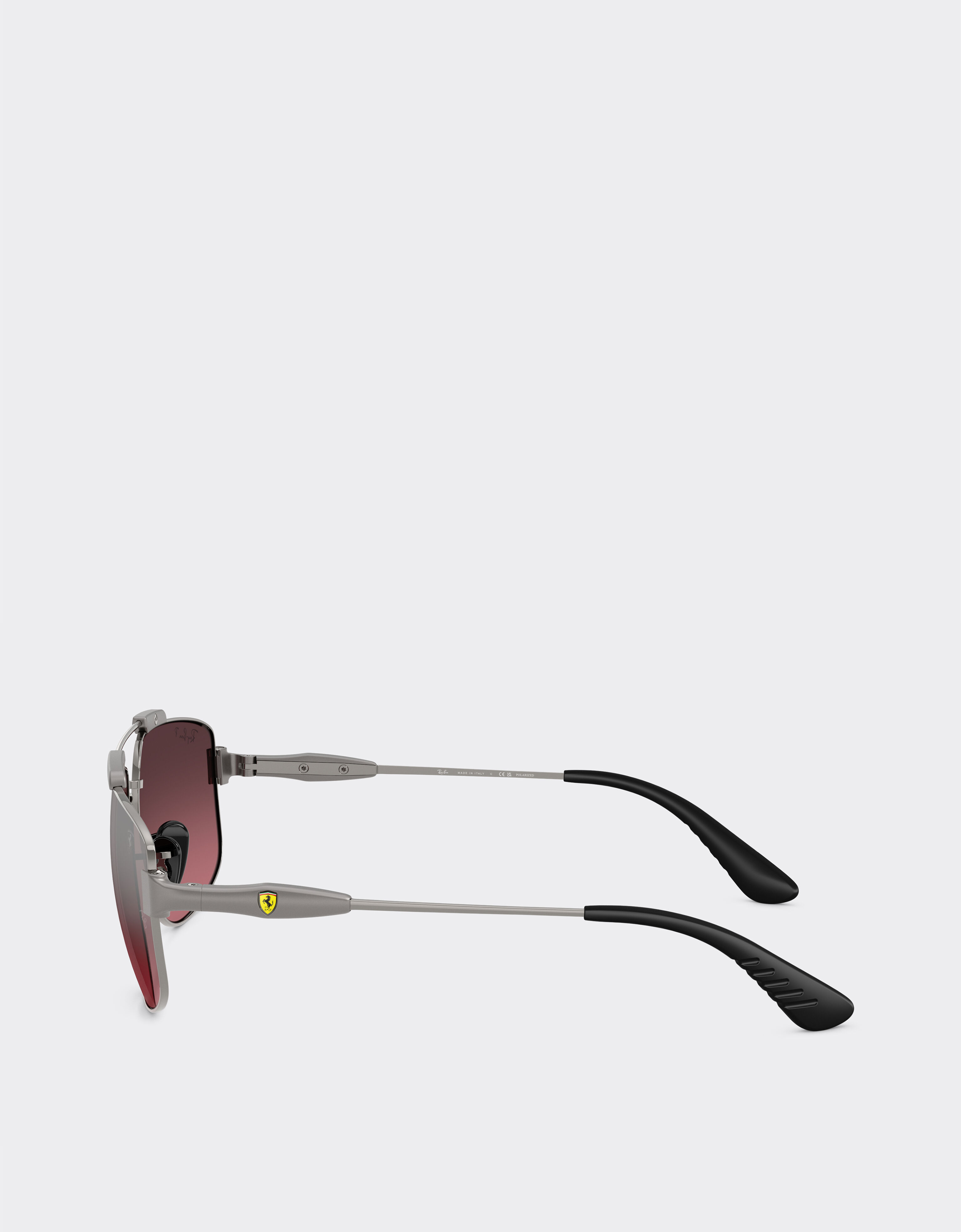 Ferrari Ray-Ban for Scuderia Ferrari RB3789M in gunmetal grey metal with polarised silver gradient burgundy lenses Gunmetal LA0JKf