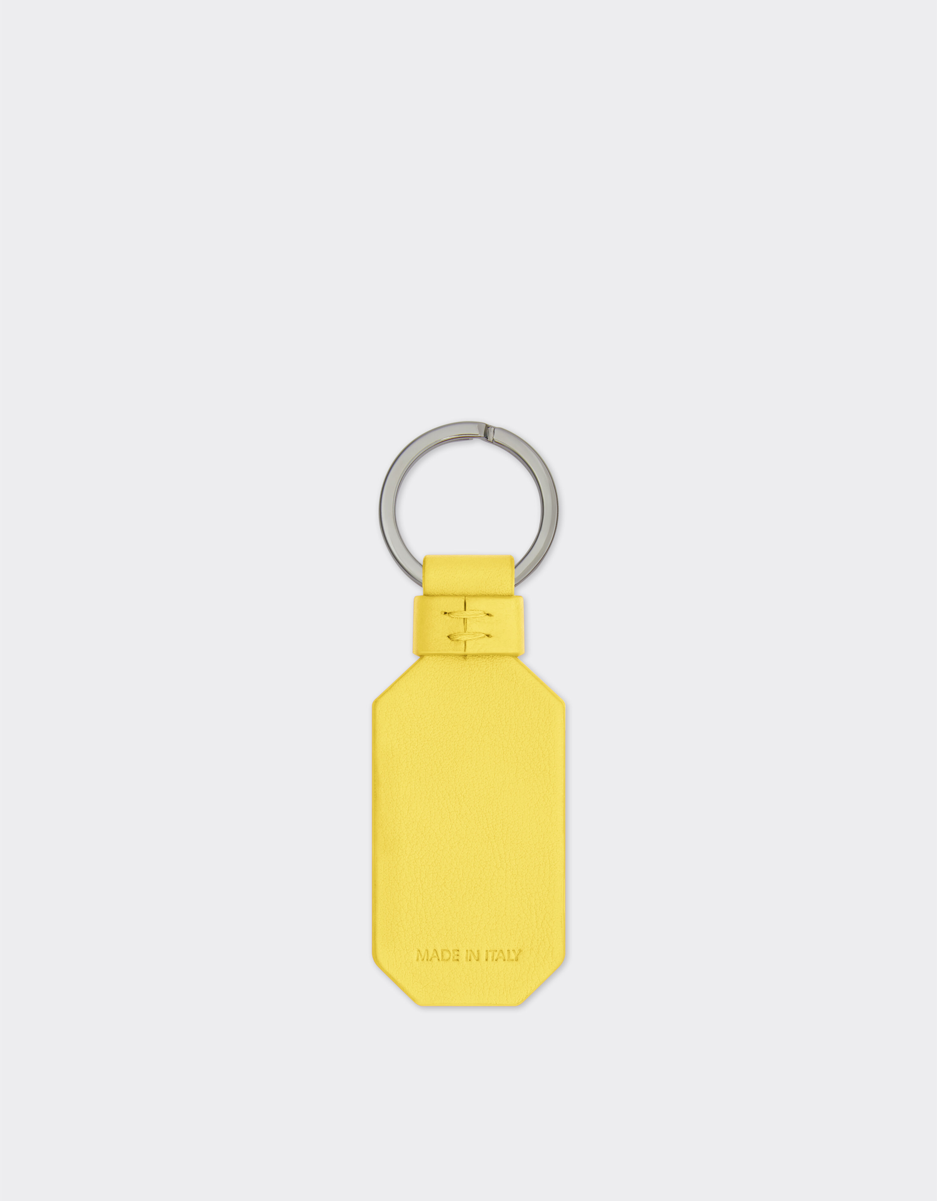 Ferrari Leather keyring with Prancing Horse Giallo Modena 22049f