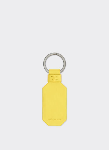 Leather keyring with Prancing Horse Ferrari Leather keyring with Prancing Horse Giallo Modena 22049f