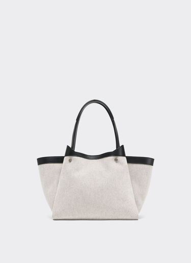 Ferrari Ferrari mini tote bag in canvas and leather Black 21977f