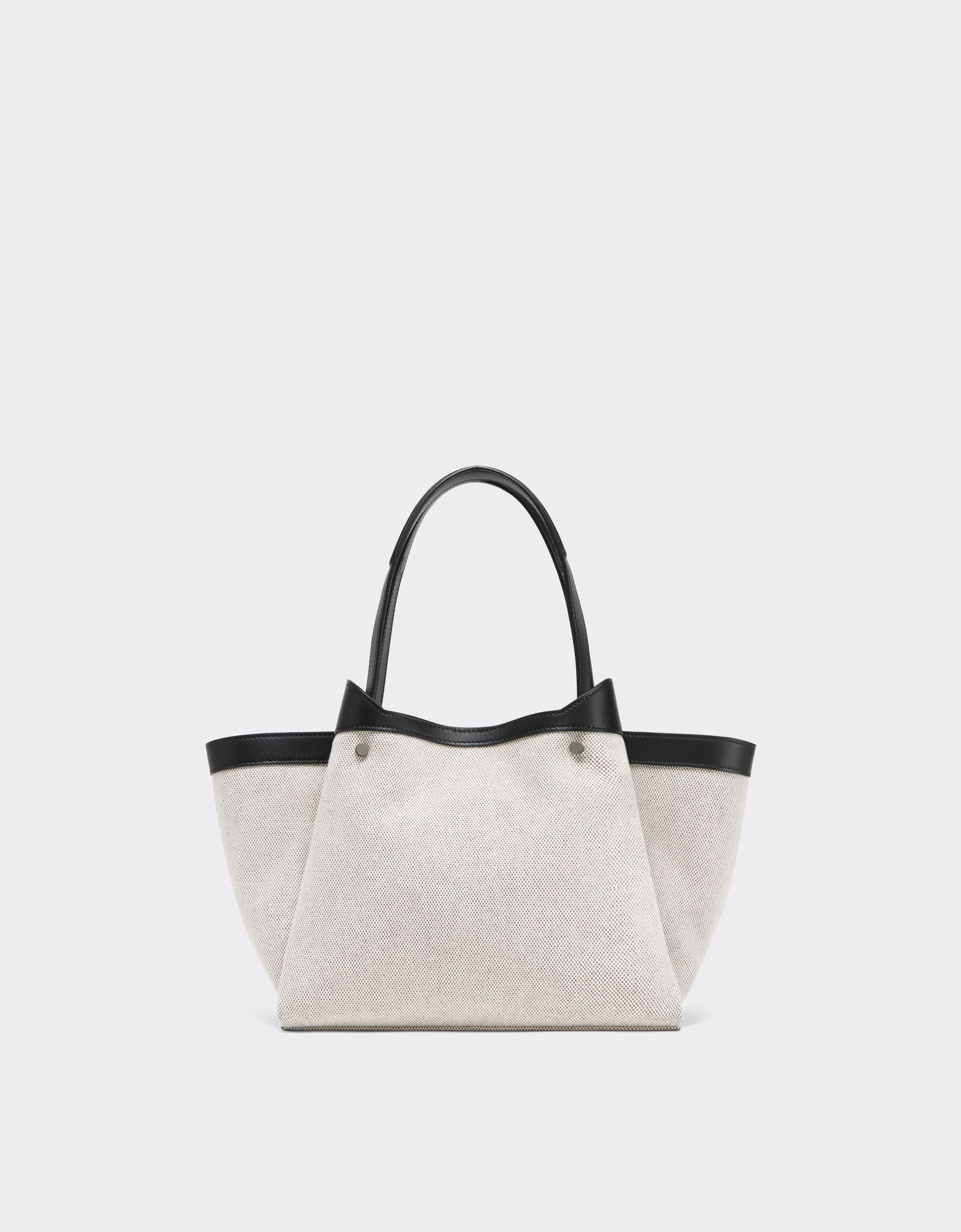 Ferrari Ferrari mini tote bag in canvas and leather Black 21977f