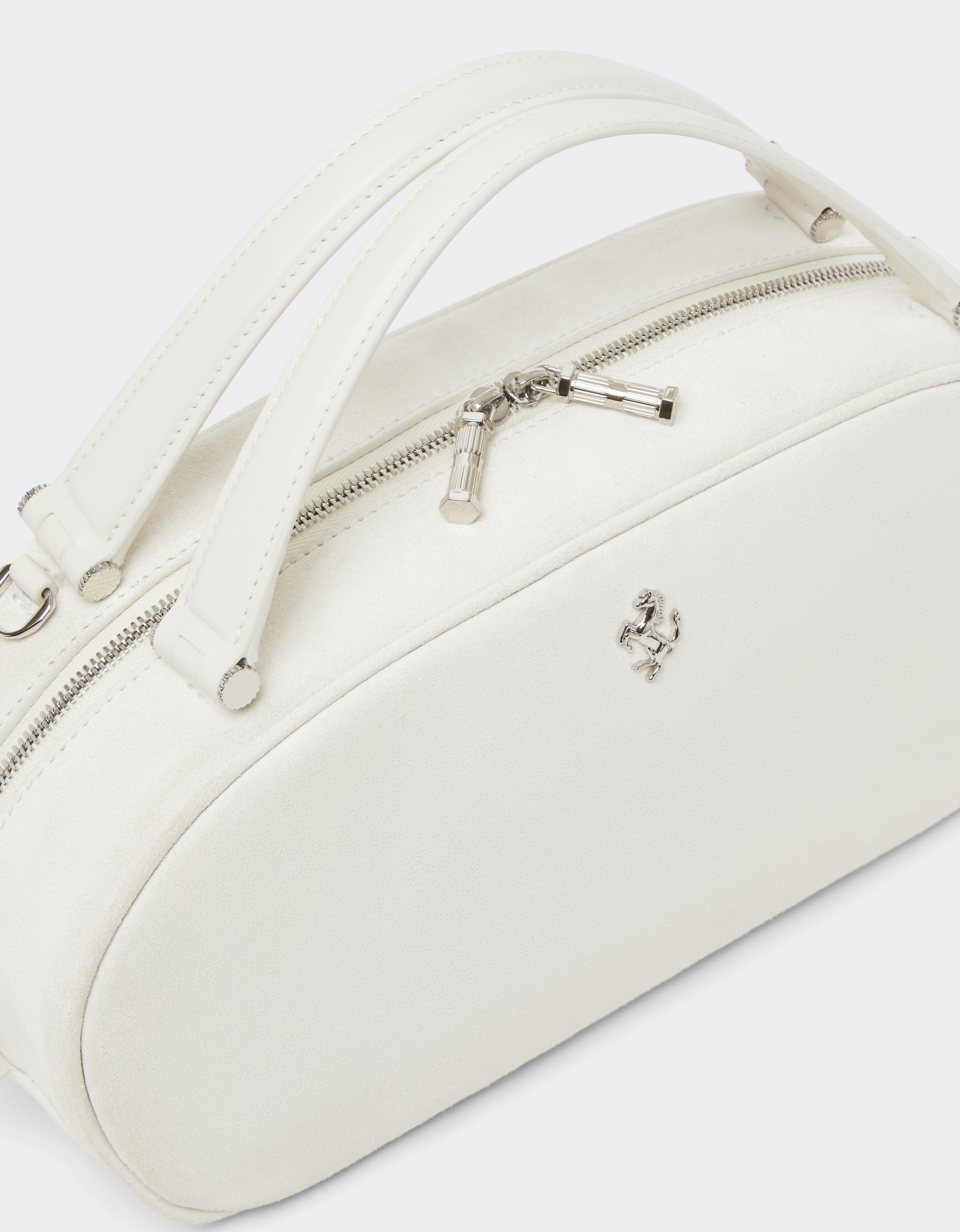 Ferrari Le sac Ferrari Dino Mini Bowling Bag Soft en daim et cuir Avorio 51175f