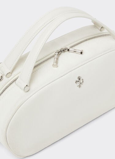 Ferrari Ferrari Dino Mini Bowling Bag Soft in suede and leather Avorio 51175f