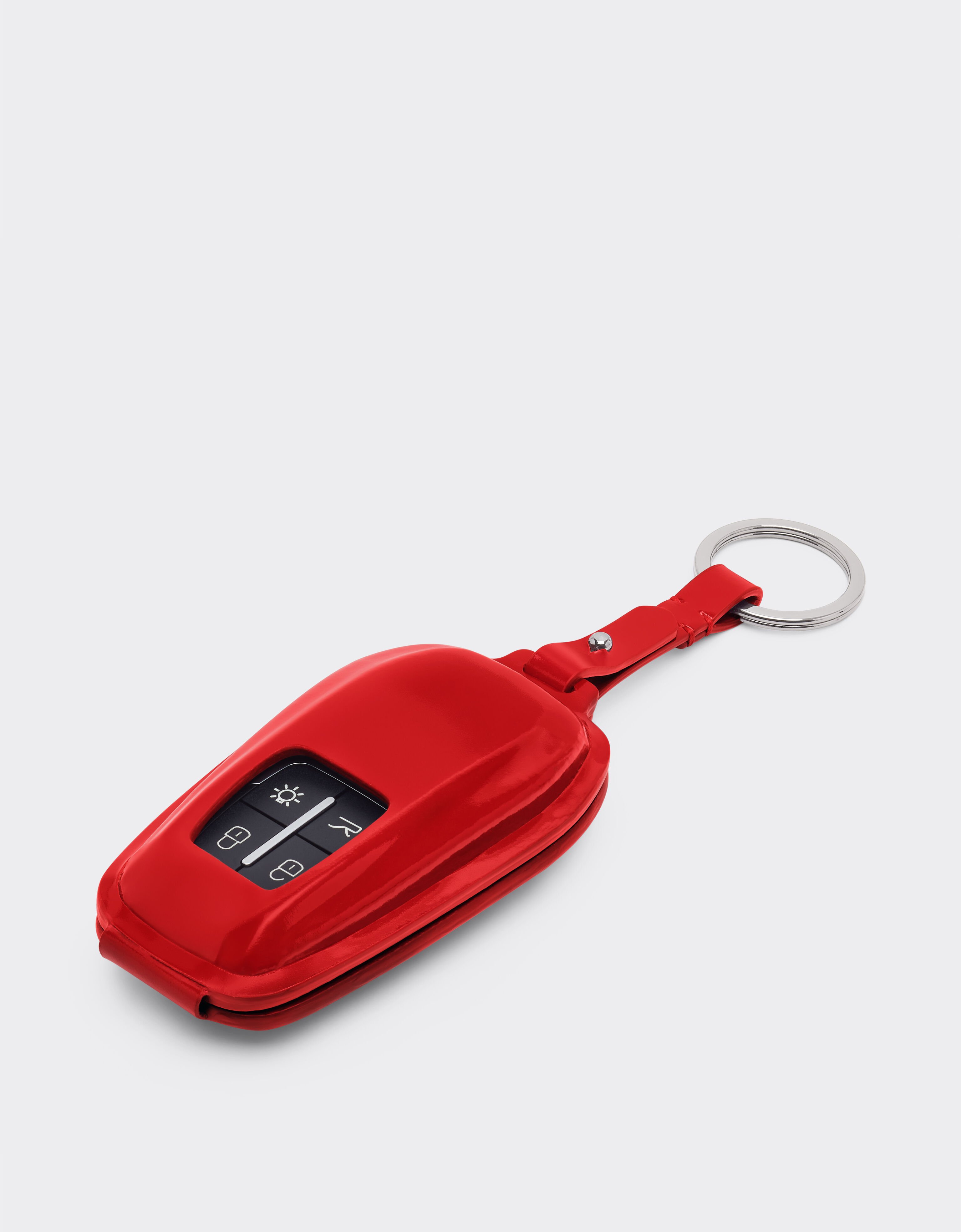 Ferrari Ferrari keyring in glossy leather Rosso Dino 49749f