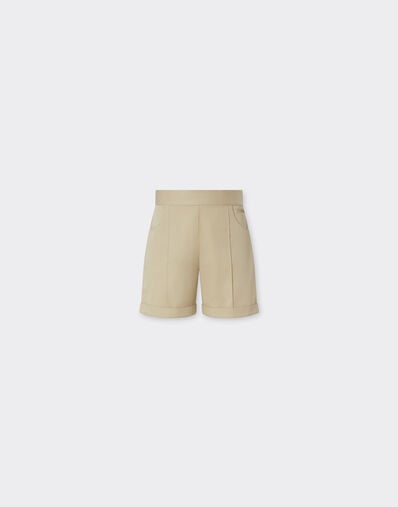 Ferrari Pantalone short in gabardine di cotone Beige 22334fK