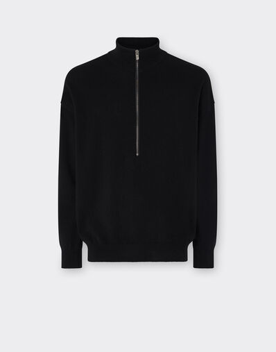 Ferrari Cashmere sweater with zip Black 21652f