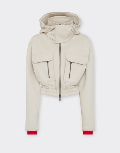 Ferrari Parka croisée en gabardine Ferrari x Charles Leclerc Écru 22768f