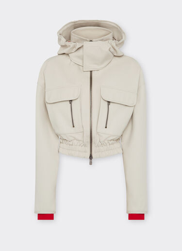 Ferrari Ferrari x Charles Leclerc cropped gabardine parka Ecru 22768f