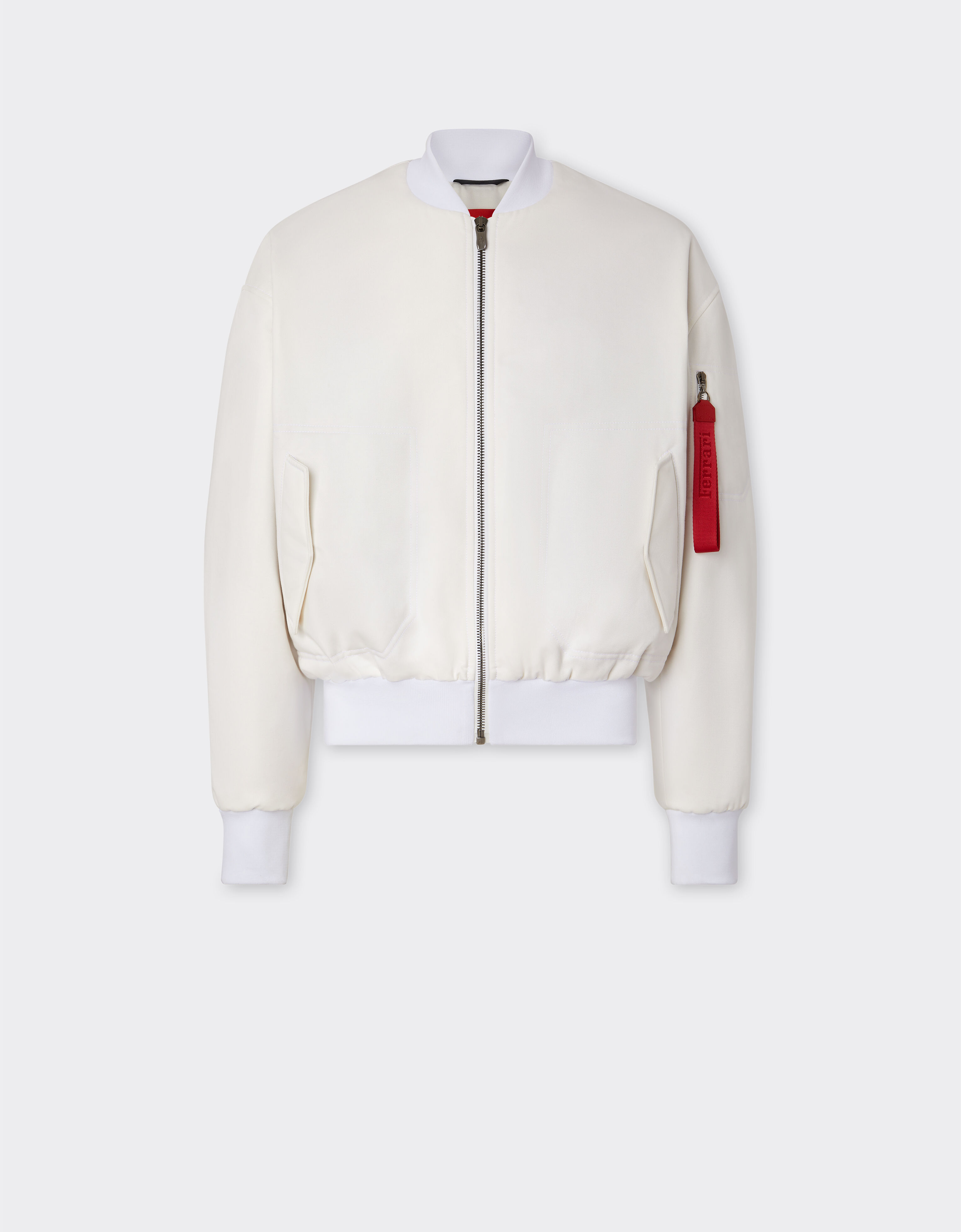 Ferrari Cotton bomber jacket Optical White 48490f