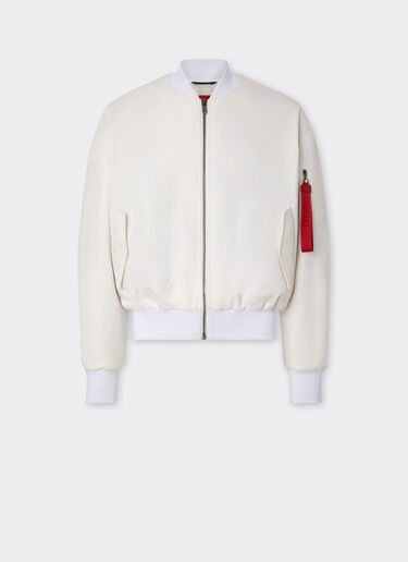 Ferrari Cotton bomber jacket Optical White 20543f
