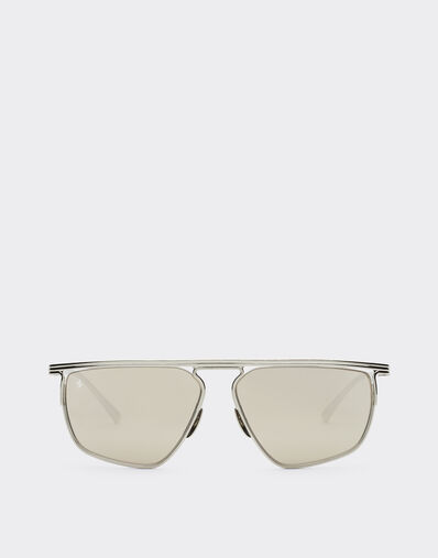 Ferrari Ferrari sunglasses in titanium with white gold mirror lens Satin Gold LA02Of