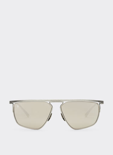 Ferrari Ferrari sunglasses in titanium with white gold mirror lens Silver F1522f
