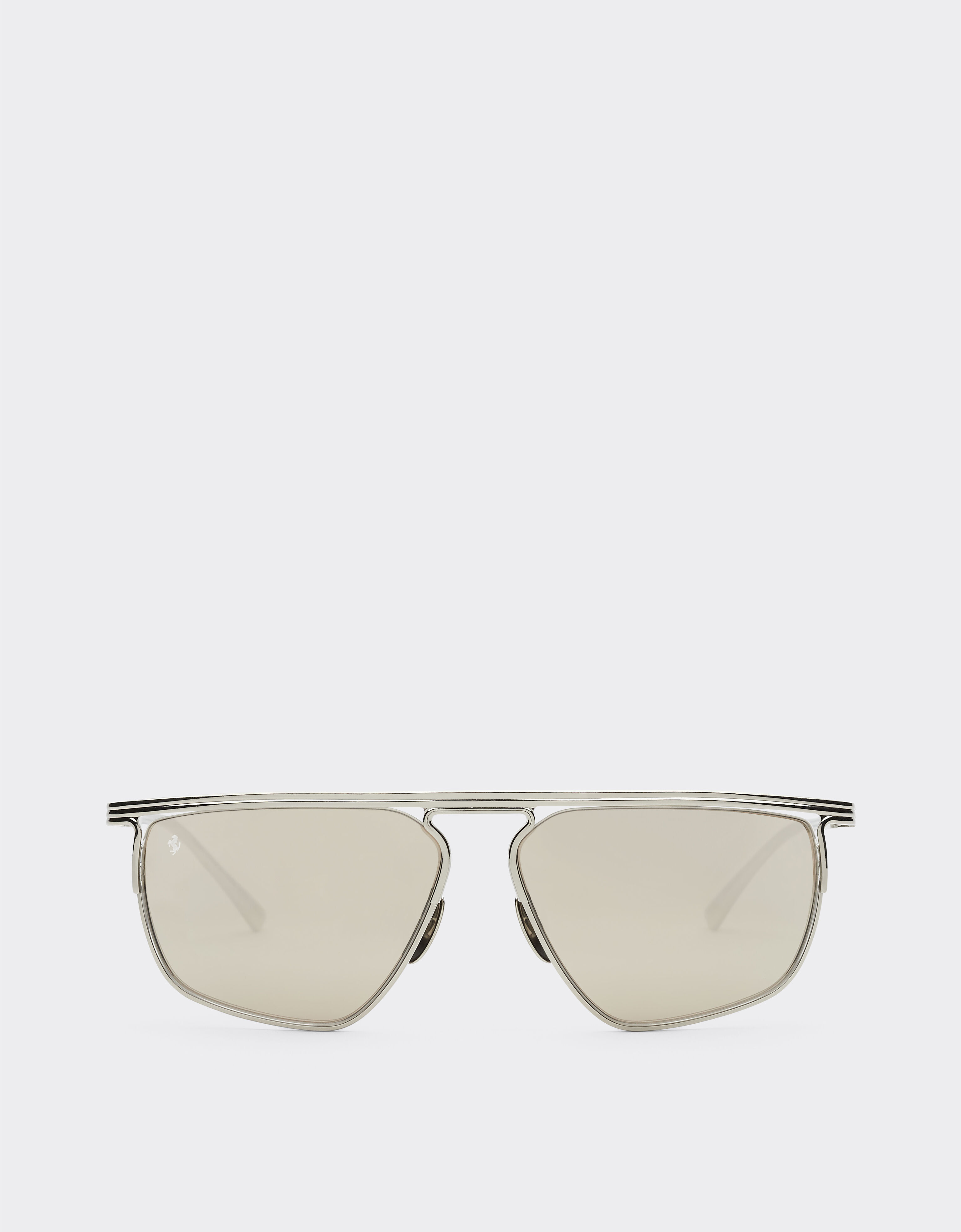 Ferrari Ferrari sunglasses in titanium with white gold mirror lens Silver F1522f