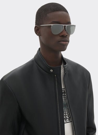 Ferrari Lunettes de soleil Ferrari gunmetal avec verres miroir argentés Gris foncé F1532f