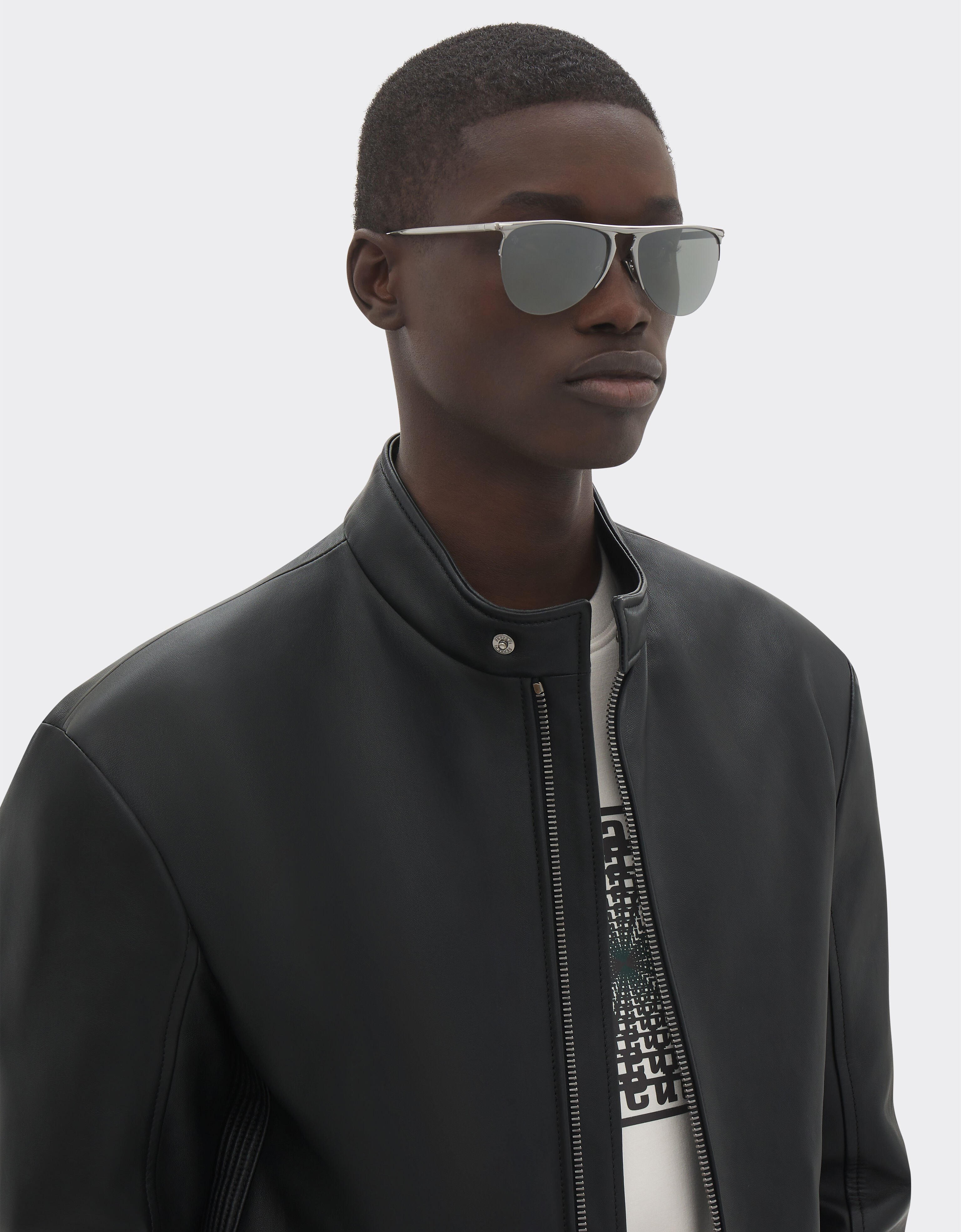 Ferrari Lunettes de soleil Ferrari gunmetal avec verres miroir argentés Gris foncé F1532f