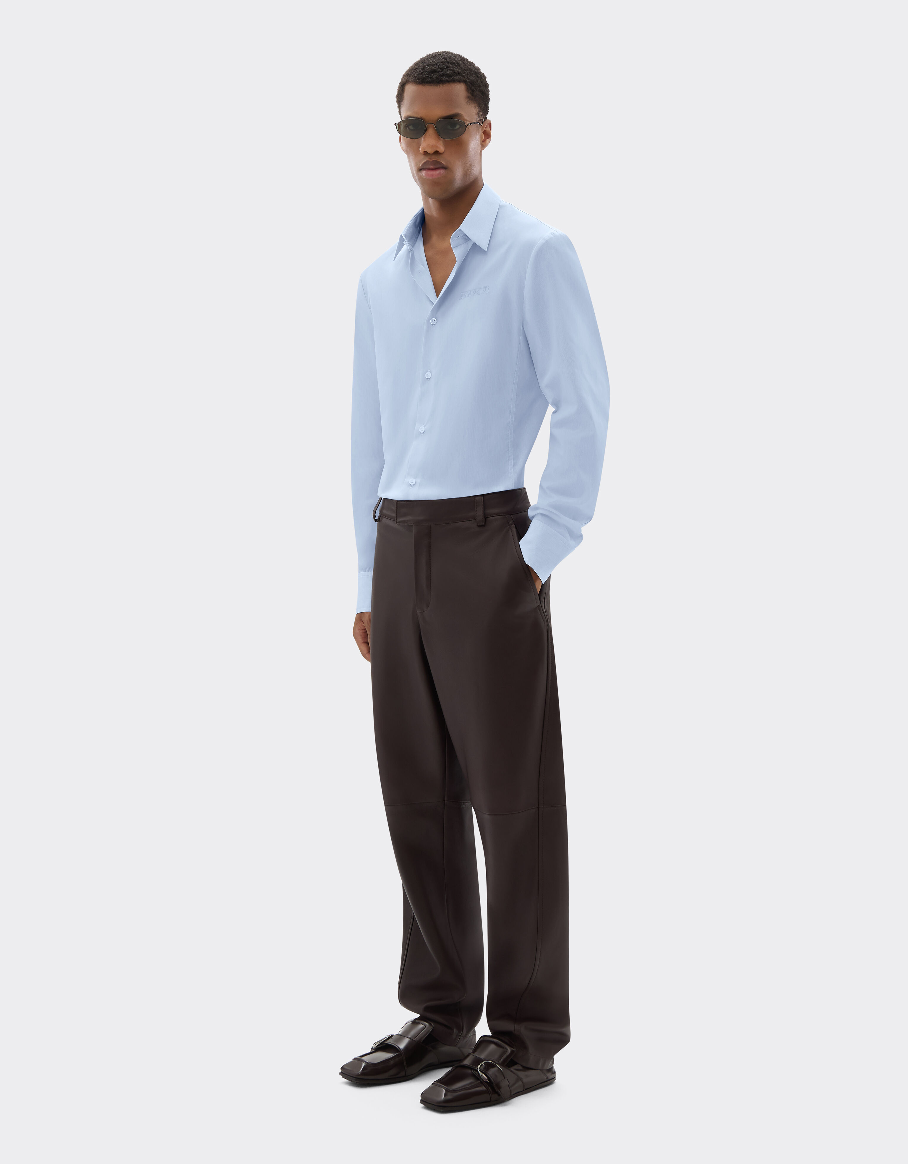 Ferrari Cotton shirt with micro-stripe Optical White 22617f