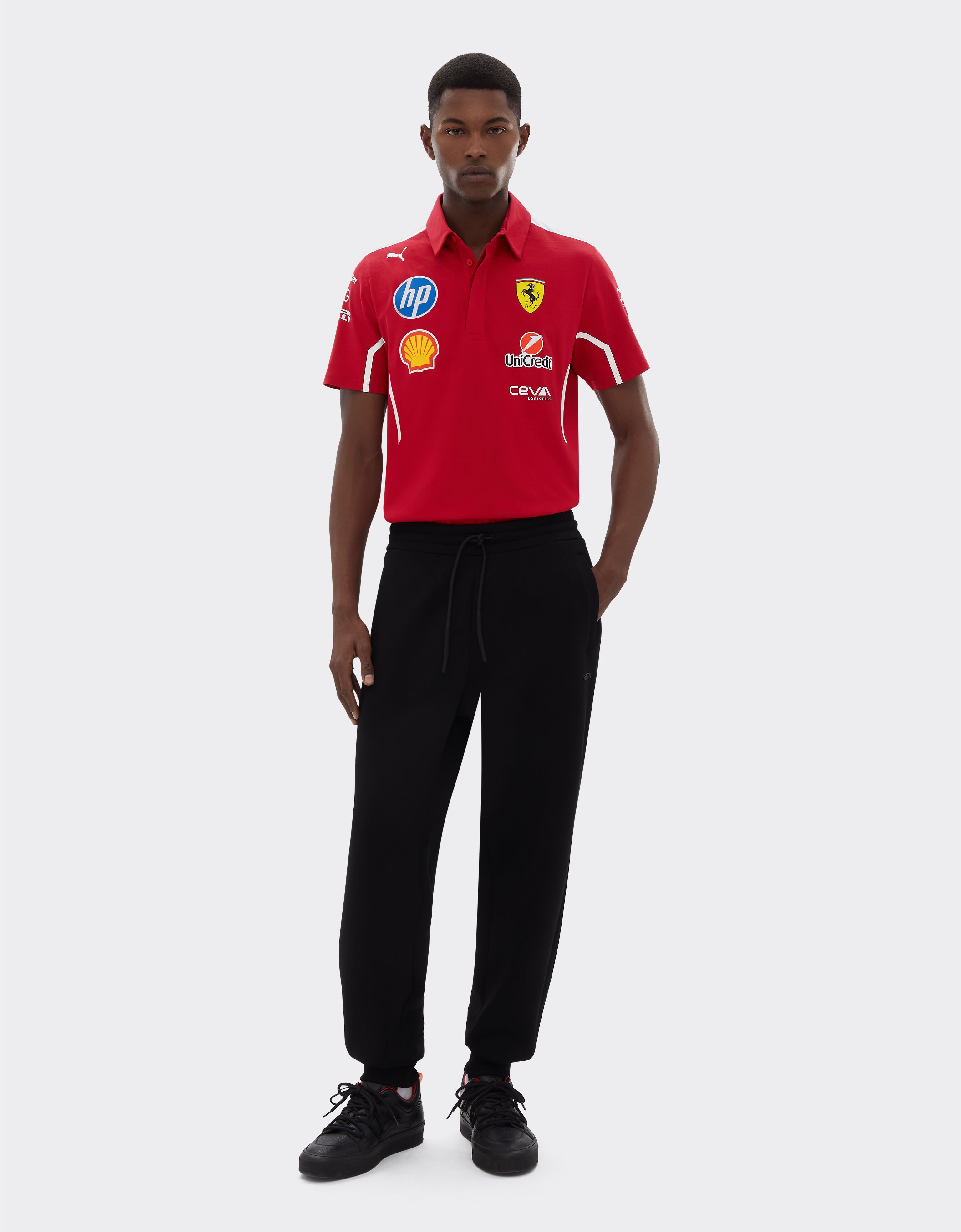 Ferrari Puma for Scuderia Ferrari HP 2025 Team polo shirt Cherry LA01Yf